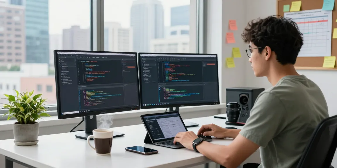 WPS Download process in a professional workspace scene with developer coding.