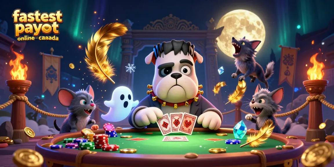 Play and enjoy the fastest payout online casino Canada with a unique 3D gaming scene illustration.