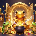 Experience the magic of five88so with vibrant golden treasures and charming characters in a captivating casino scene.